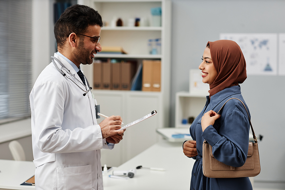 doctor talking to a patient